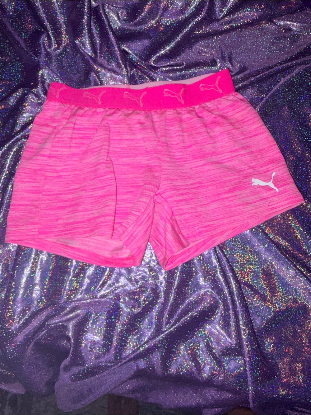 Girls Barbie Pink Puma Shorts